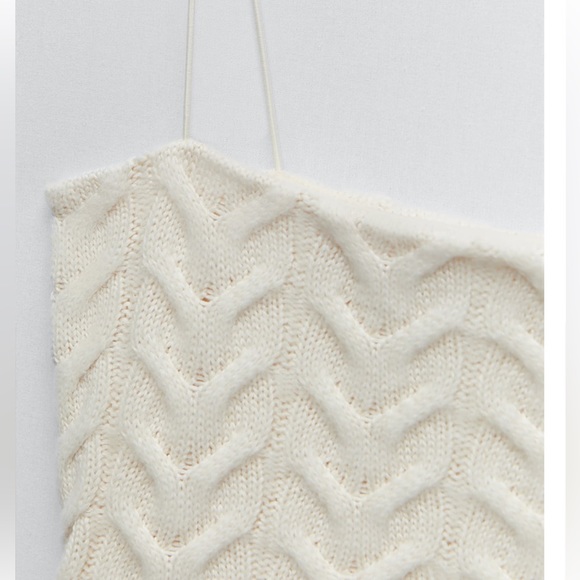 Zara Cable Knit Crop Top Size S - Picture 5 of 6